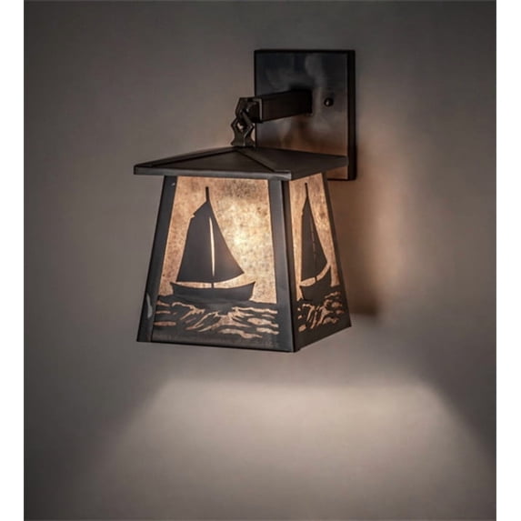 Meyda Tiffany 172153 Sailboat 12" Tall Wall Sconce - Silver