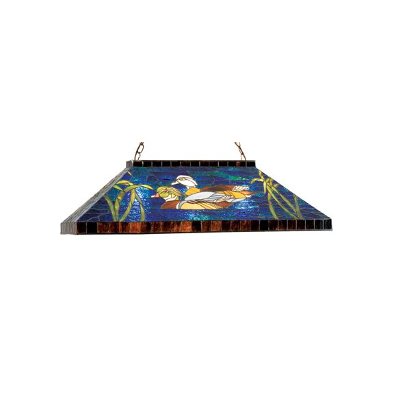 Meyda Tiffany 17249 Wood Ducks 3 Light 39" Wide Billiard Chandelier - MultiColor