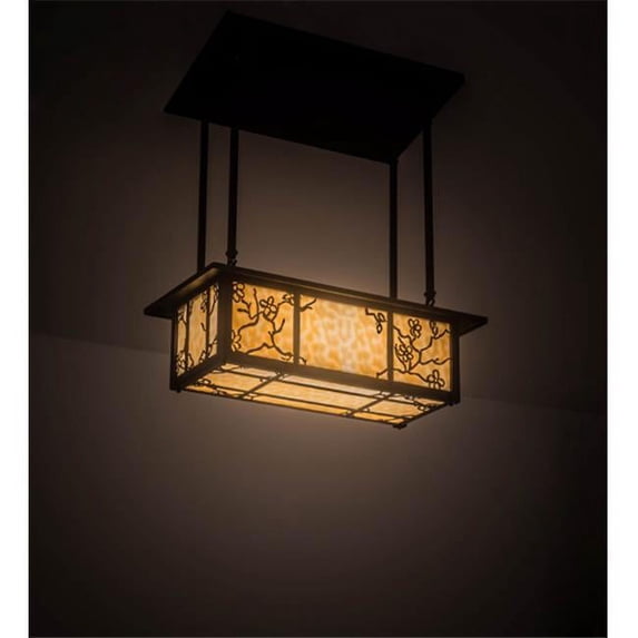 Meyda Tiffany 172594 Foliage 2 Light 24" Wide Linear Pendant - Bronze