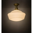 thumbnail image 1 of Meyda 172978 16 in. Revival Schoolhouse with Traditional Globe Flushmount, Polished Brass, 1 of 7