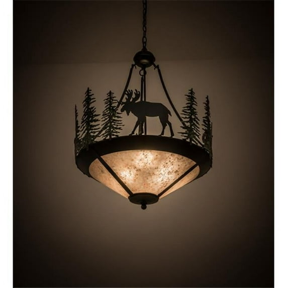 Meyda Tiffany 173130 Wandering Moose 3 Light 25" Wide Pendant