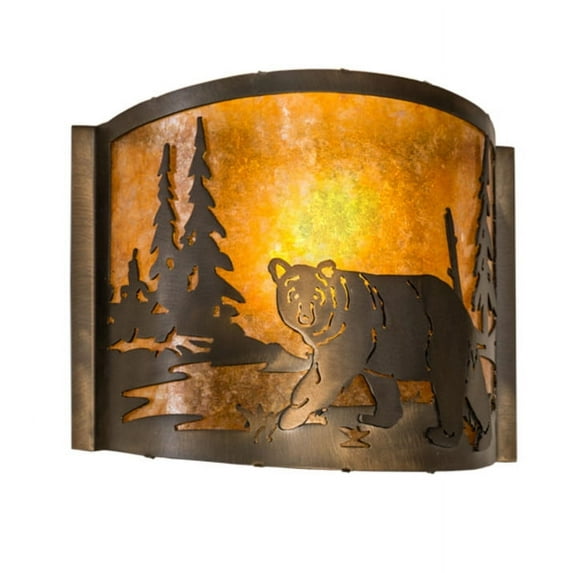 Meyda Tiffany 174065 Lone Bear 10" Tall Wall Sconce - Copper