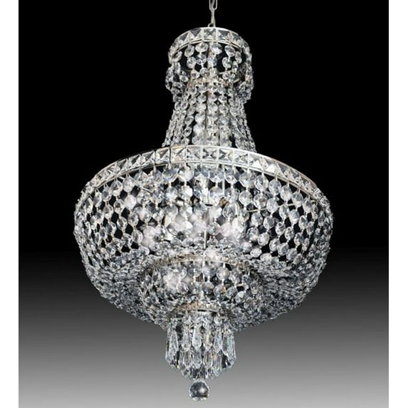 Meyda Tiffany 174418 Beethoven 4 Light 24" Wide Crystal Empire Chandelier - Chrome