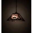 thumbnail image 1 of Meyda Tiffany 177227 Buffalo At Dawn 2 Light 22" Wide Pendant - Cafe Noir, 1 of 7