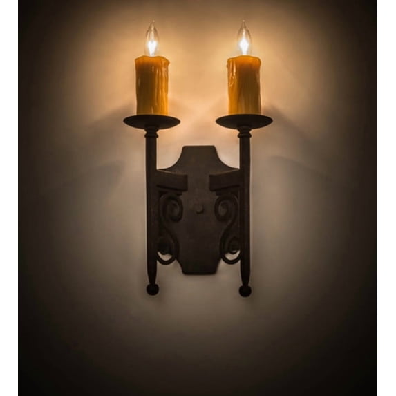 Meyda Tiffany 177305 Toscano 2 Light 15" Tall Wall Sconce - Cajun Spice