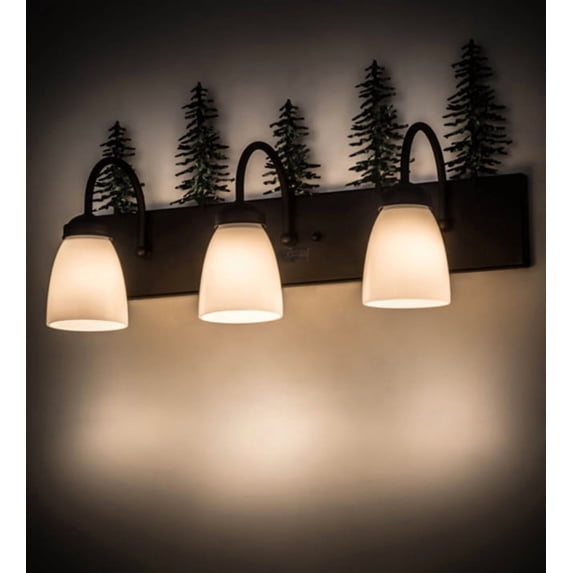 Meyda Tiffany 178428 Tall Pines 3 Light 24" Wide Vanity Light - MultiColor
