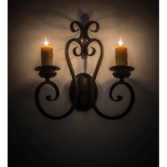 Meyda Tiffany 178723 Fernando 2 Light 18" Tall Wall Sconce - Gilded Tobacco