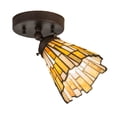 thumbnail image 1 of Meyda Tiffany 179065 Delta 5" Wide Semi-Flush Ceiling Fixture - MultiColor, 1 of 7