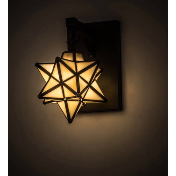 Meyda Tiffany 180438 Moravian Star 12" Tall Wall Sconce - Brown