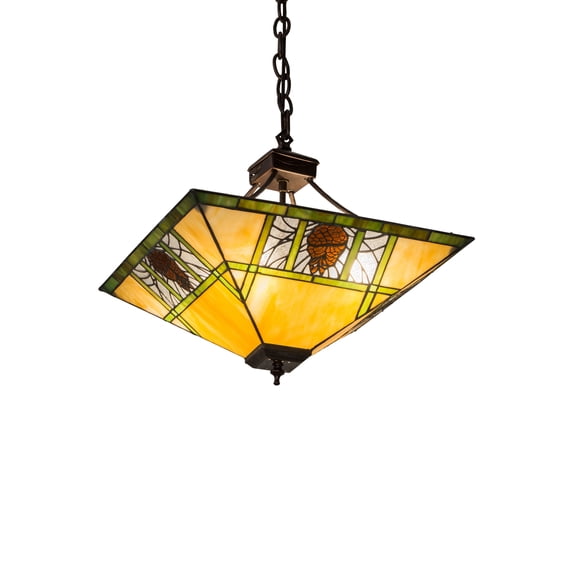 Meyda Tiffany 180479 Pinecone Ridge 4 Light 24" Wide Pendant - MultiColor