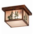 thumbnail image 1 of Meyda Tiffany 180660 Hyde Park Tall Pines 15" Wide Flush Mount Square Ceiling Fixture -, 1 of 7