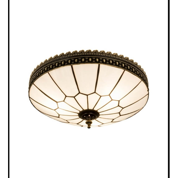 Meyda Tiffany 181233 Vincent Honeycomb 3 Light 15" Wide Semi-Flush Bowl Ceiling Fixture -