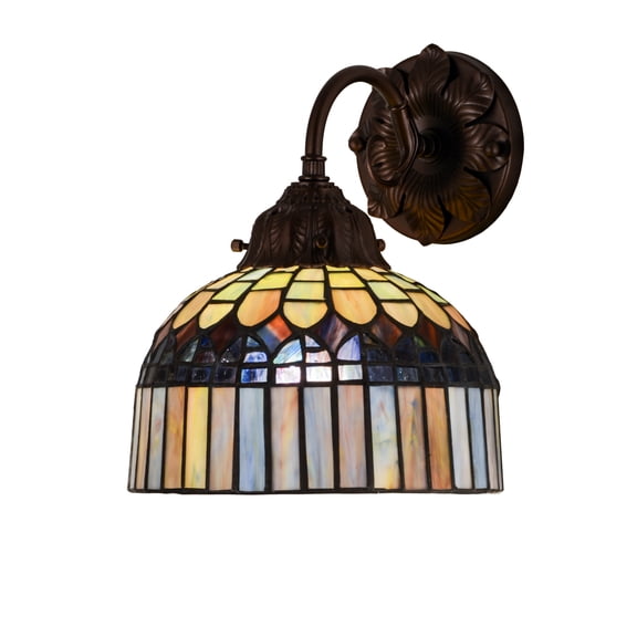 Meyda Tiffany 181722 Tiffany 10" Tall Wall Sconce - MultiColor