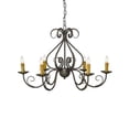 thumbnail image 1 of Meyda Tiffany 182580 Jenna 6 Light 36" Wide Taper Candle Style Chandelier - French Bronzed, 1 of 5