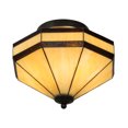thumbnail image 1 of Meyda Tiffany 182677 Topridge 3 Light 14" Wide Semi-Flush Ceiling Fixture - Bronze, 1 of 7