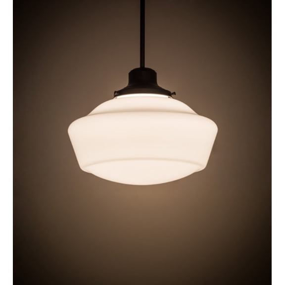 Meyda Tiffany 183087 Schoolhouse 16" Wide Pendant - Brown