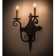 thumbnail image 1 of Meyda Tiffany 183262 Angelique 2 Light 18" Tall Hand Forged Wall Sconce - Graphite Pewter, 1 of 3