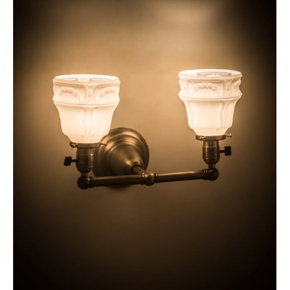 Meyda Tiffany 184763 Revival 2 Light 11" Tall Wall Sconce - Nickel