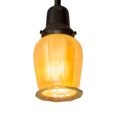 thumbnail image 1 of Meyda Tiffany 184779 4 Inch W Revival Chelsea Favrile Pendant   Craftsman Brown Finish with Gold/Iridescent Glass, 1 of 5
