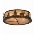 thumbnail image 1 of Meyda Tiffany 185968 Elk At Dusk 4 Light 22" Wide Flush Mount Drum Ceiling Fixture -, 1 of 7