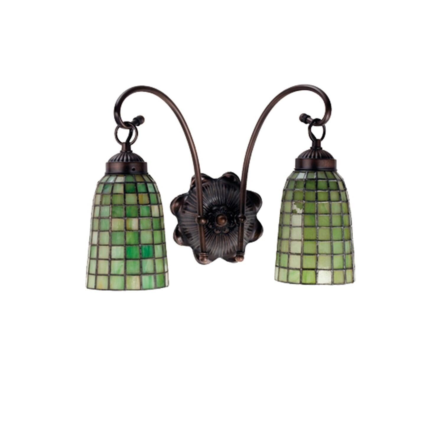 Terra Elegance 2-Light Dimmable Solar Sconce in Black and Bronze