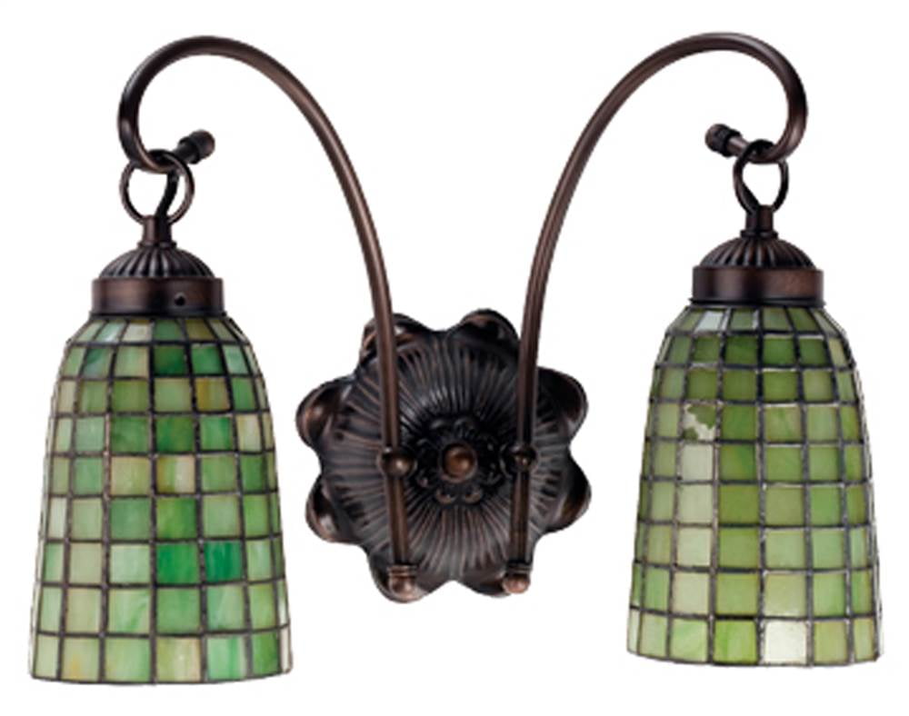 Terra Elegance 2-Light Dimmable Solar Sconce in Black and Bronze