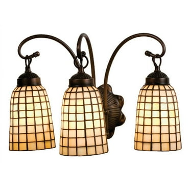 Meyda Tiffany - 18647 - Three Light Wall Sconce - Terra Bone - Antique-100pack