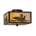 thumbnail image 1 of Meyda Tiffany 18793 Loon 2 Light 14" Wide Semi-Flush Square Ceiling Fixture - Bronze, 1 of 7