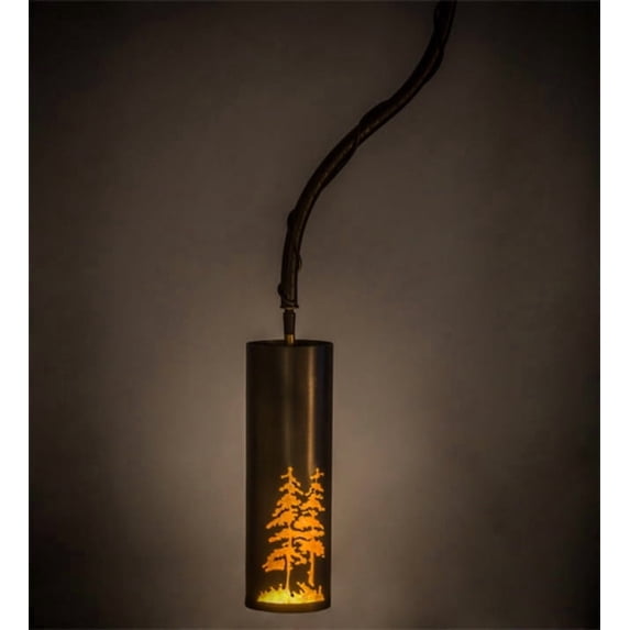 Meyda Tiffany 188058 Tall Pines 4" Wide Mini Pendant - Copper