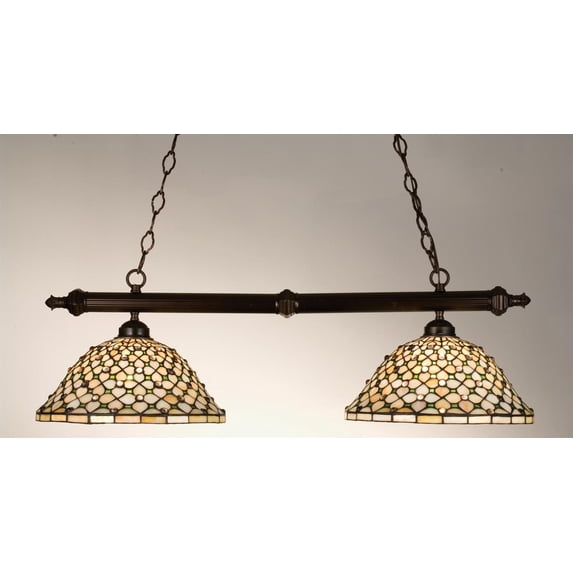 37"L Diamond & Jewel 2 LT Island Pendant
