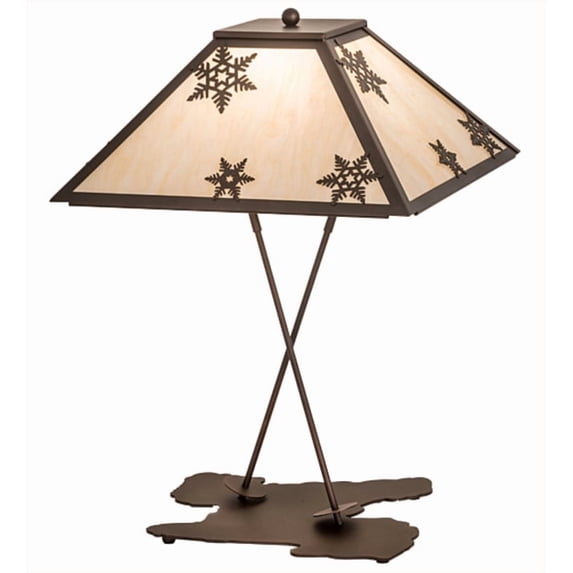 Meyda Tiffany 188530 Snowflake 28" Tall Buffet Table Lamp - MultiColor