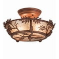 thumbnail image 1 of Meyda Tiffany 188635 Oak Leaf And Acorn 2 Light 11" Wide Semi-Flush Ceiling Fixture -, 1 of 7