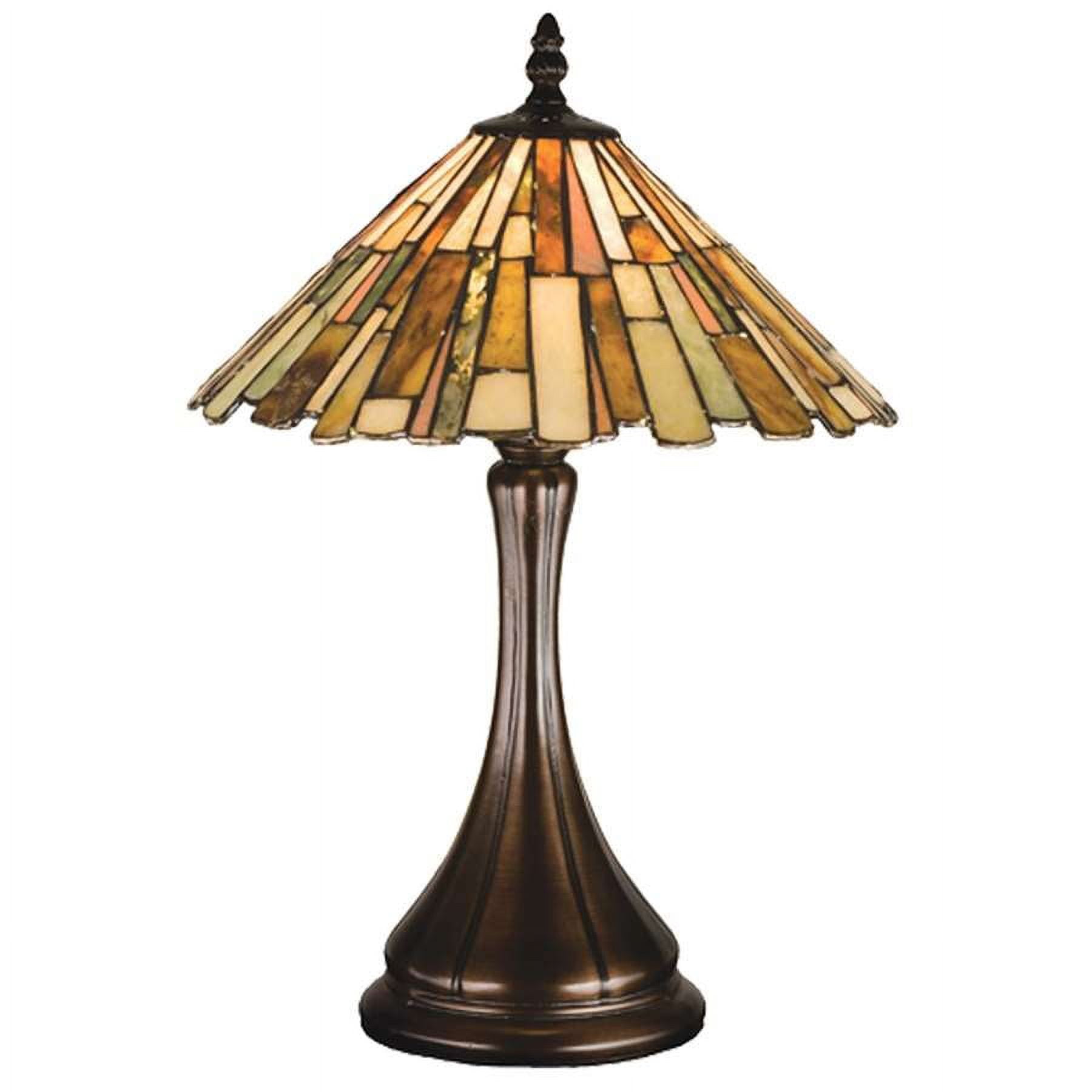 Jadestone Mosaic 17" Accent Lamp with Mahogany Bronze Finish