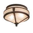 thumbnail image 1 of Meyda Tiffany 189636 Simple Mission 2 Light 13" Wide Semi-Flush Ceiling Fixture - Rust /, 1 of 7