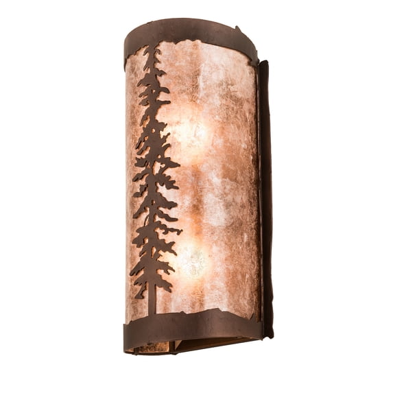 Meyda Tiffany 189847 Tall Pines 2 Light 12" Tall Wall Sconce - MultiColor