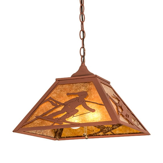 Meyda Tiffany 190326 2 Light 22" Wide Abstract Pendant - Rust