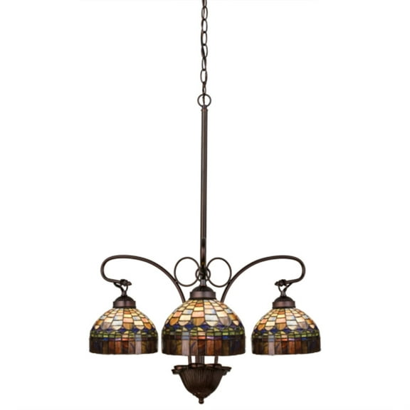 24 Inch Wide tiffany candice 3 lt Chandelier