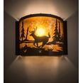thumbnail image 1 of Meyda Tiffany 190527 Deer At Lake 10" Tall Wall Sconce - Bronze, 1 of 3