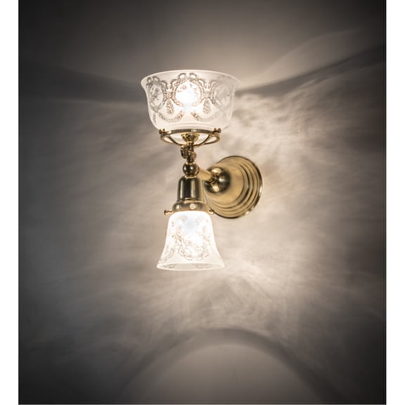 Meyda Tiffany 190753 Revival 2 Light 13" Tall Wall Sconce - Brass