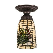 Meyda Tiffany 190970 Pine Barons 5" Wide Semi-Flush Ceiling Fixture - MultiColor
