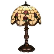 Meyda Tiffany - 19139 - One Light Accent Lamp - Roseborder - Beige Burgundy Xag-80pack