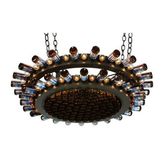 Meyda Tiffany 191753 Brandis Weekend 48 Light 53" Wide Ring Chandelier - Bronze