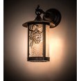 thumbnail image 1 of Meyda Tiffany 194138 Fulton Winter Pine 13" Tall Hand Crafted Wall Sconce - Black Satin, 1 of 3