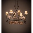 thumbnail image 1 of Meyda Tiffany 197097 Long Personalized Canoe 6 Light 39" Wide Linear Chandelier - Antique, 1 of 3