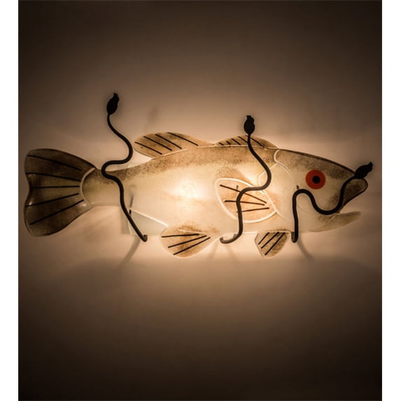 Meyda Tiffany 197319 Metro Fusion Bass 2 Light 10" Tall Wall Sconce - Black