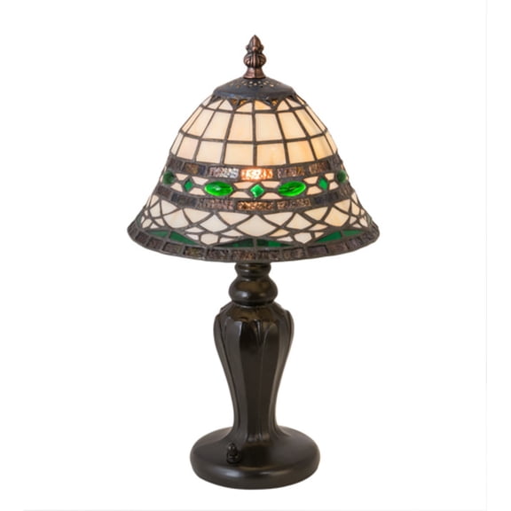 Meyda Tiffany - 198767 - One Light Mini Lamp - Tiffany Roman - Mahogany Bronze