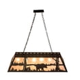thumbnail image 1 of Meyda Tiffany 199997 6 Light 48" Wide Billiard Linear Pendant - Bronze, 1 of 3