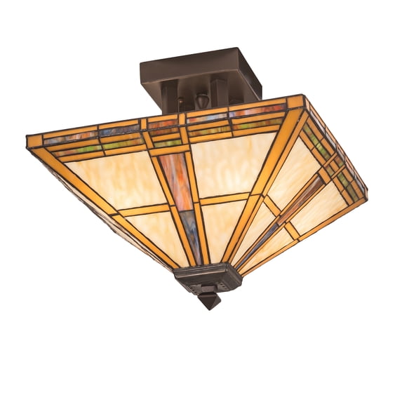 Meyda Tiffany 200425 Prairie Straw 4 Light 24" Wide Semi-Flush Ceiling Fixture -