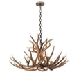 thumbnail image 1 of Meyda Tiffany 200437 Antlers 4 Light 33" Wide Antler Candle Style Chandelier, 1 of 5