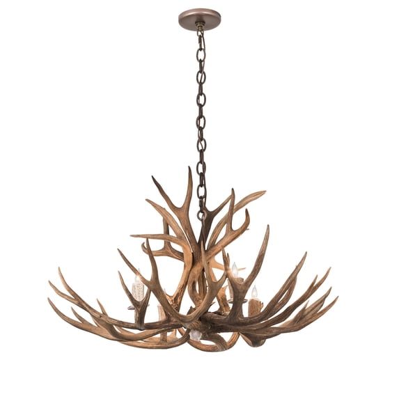 Meyda Tiffany 200437 Antlers 4 Light 33" Wide Antler Candle Style Chandelier